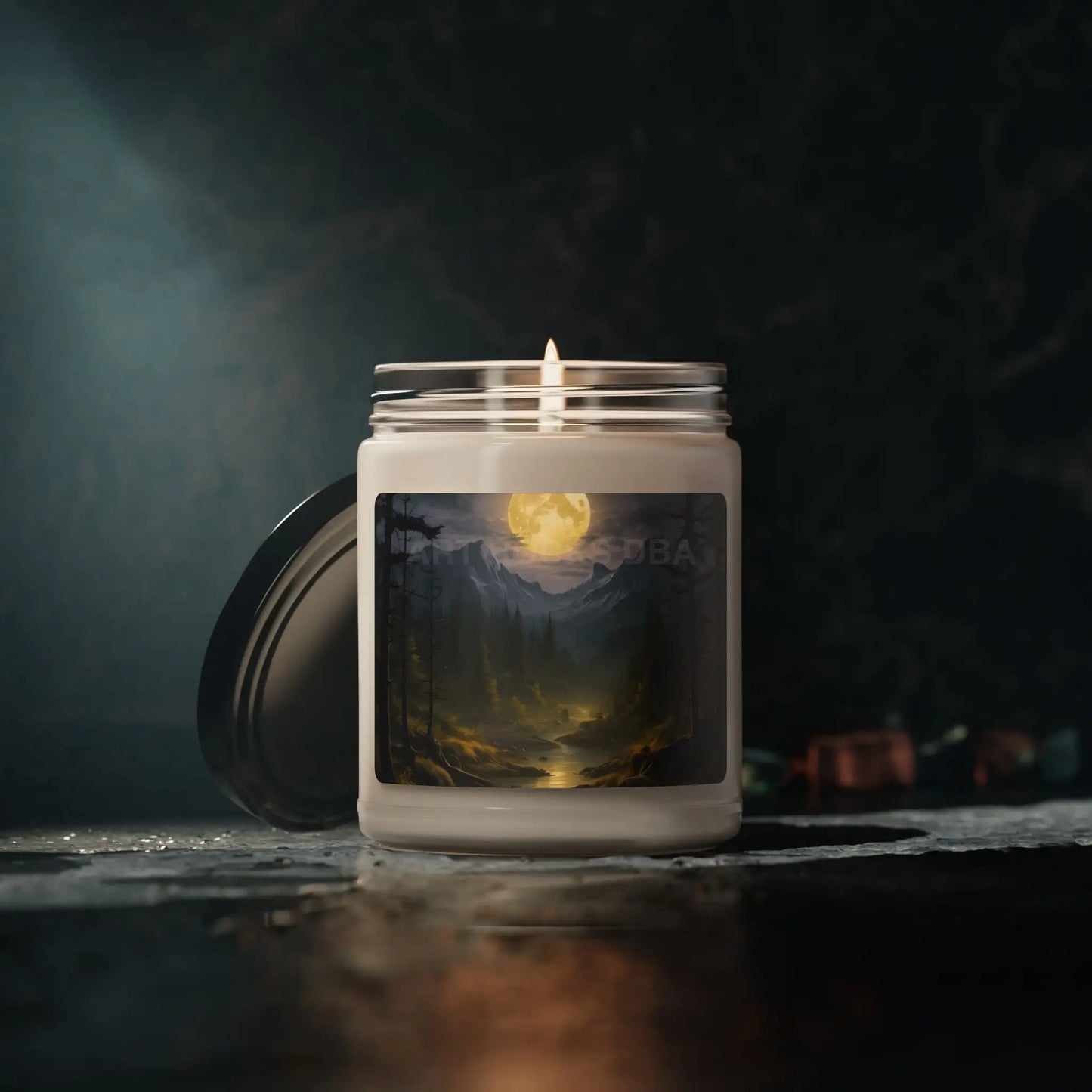 Moonlit Mountain Escape Soy Candle- Aromatic Gift for Home Relaxation Meditation Cozy Evenings Nature Lovers Self-Care
