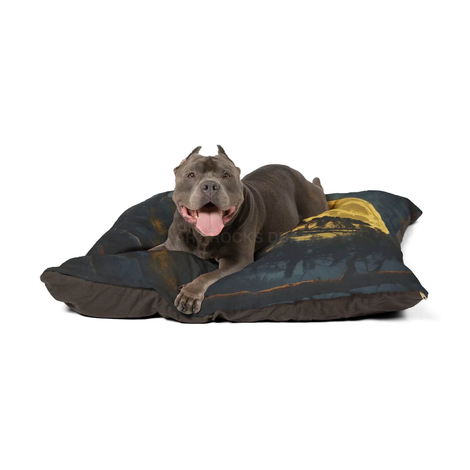 Moonlit Pine Forest Pet Bed — Cozy Nightscape Cushion for Dogs & Cats - Pets