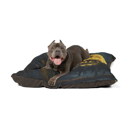 Moonlit Pine Forest Pet Bed — Cozy Nightscape Cushion for Dogs & Cats - Pets