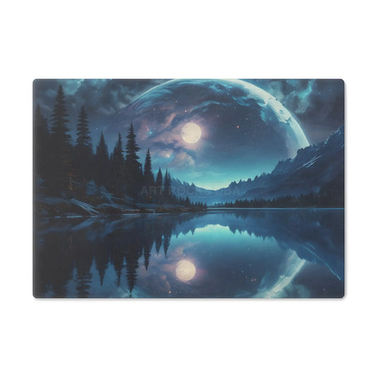 Moonlit Reflection Cutting Board — Scenic Night Sky Kitchen Board - Small - Home Decor