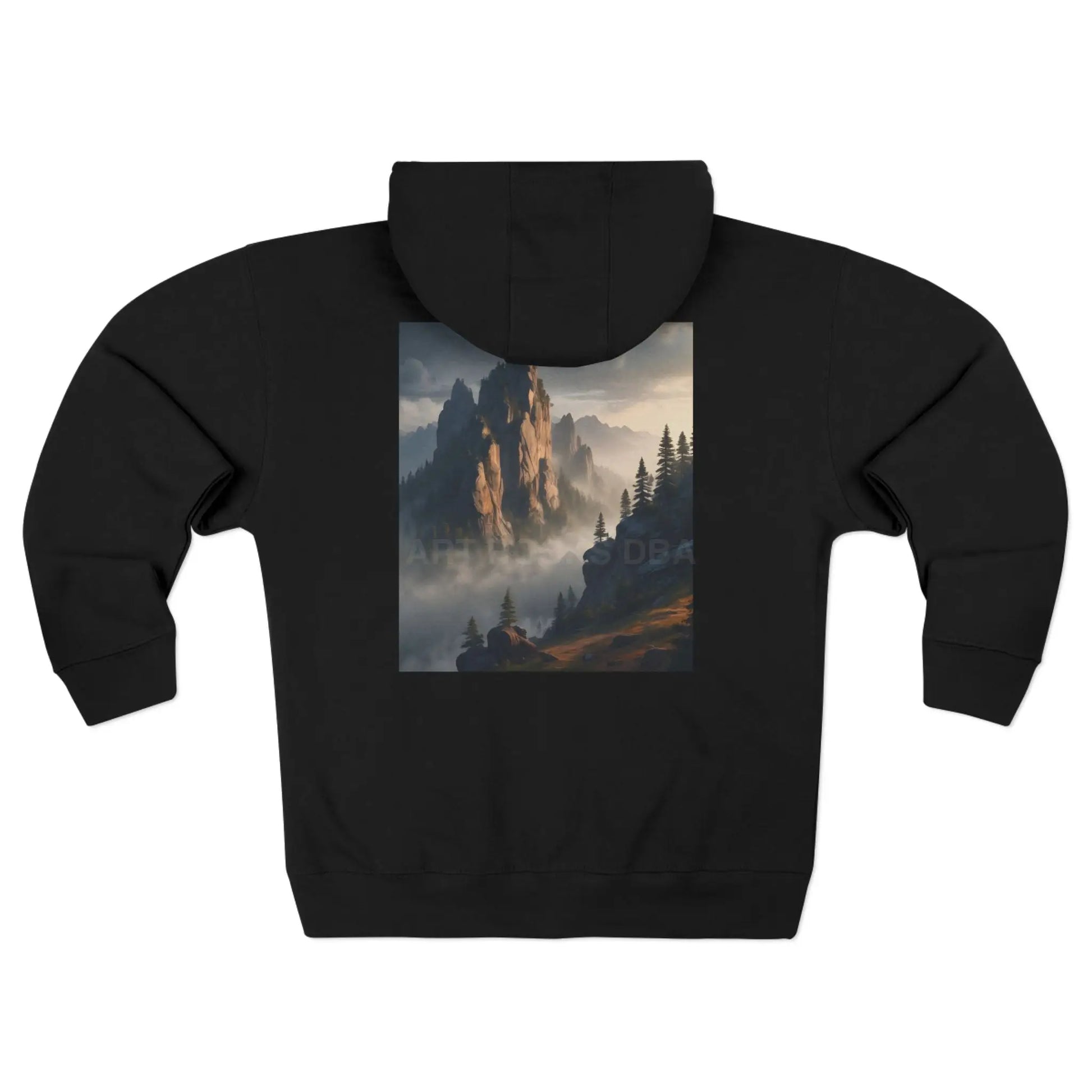 Morning Mountain Top Zip-Up Sweatshirt - XS / Black - Hoodie