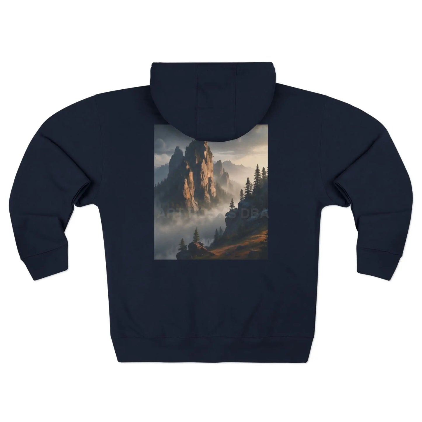 Morning Mountain Top Zip-Up Sweatshirt - XS / Navy - Hoodie