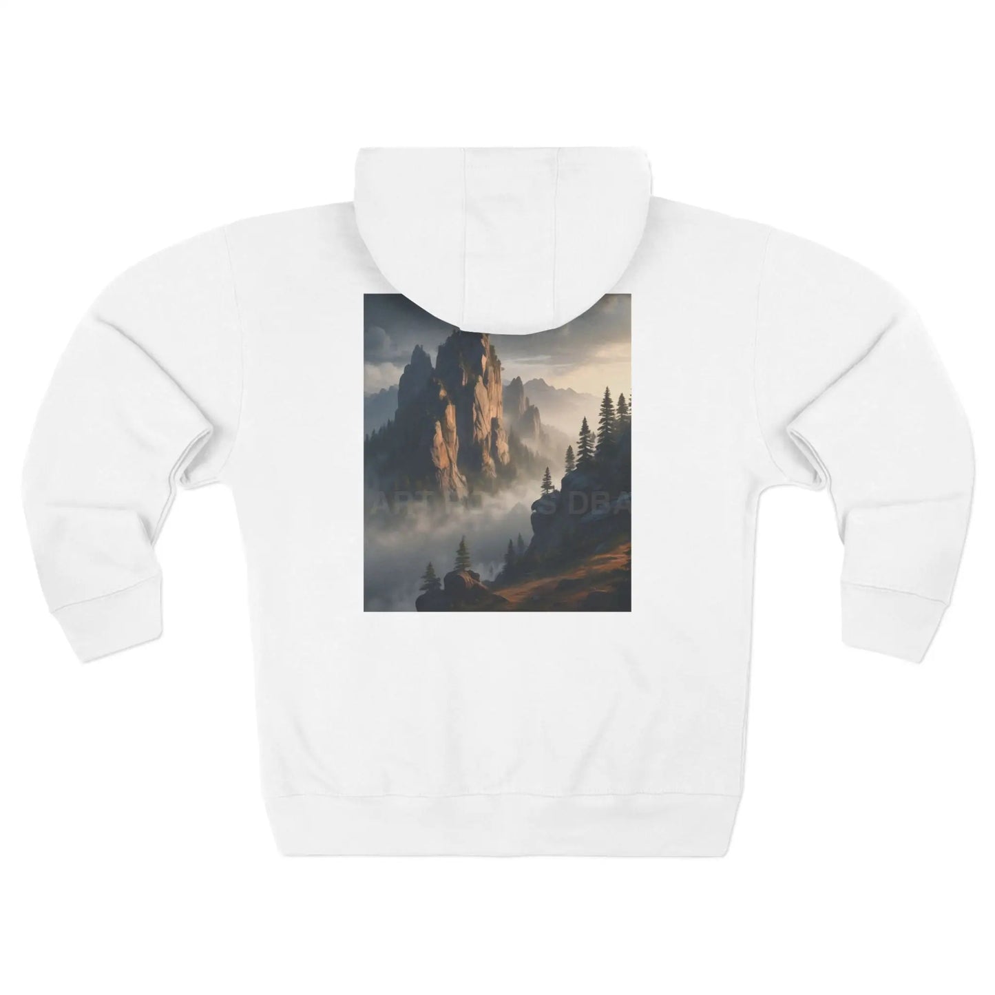 Morning Mountain Top Zip-Up Sweatshirt - XS / White - Hoodie