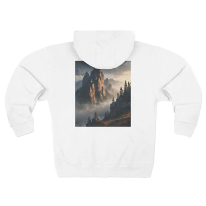 Morning Mountain Top Zip-Up Sweatshirt - XS / White - Hoodie