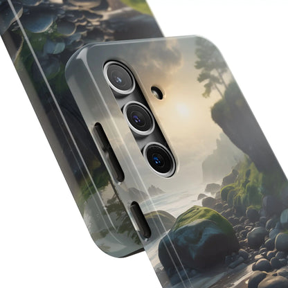 Mossy Beach Tough Phone Cases Scenic Landscape Design Durable Protection Gift for Nature Lovers Phone Accessories