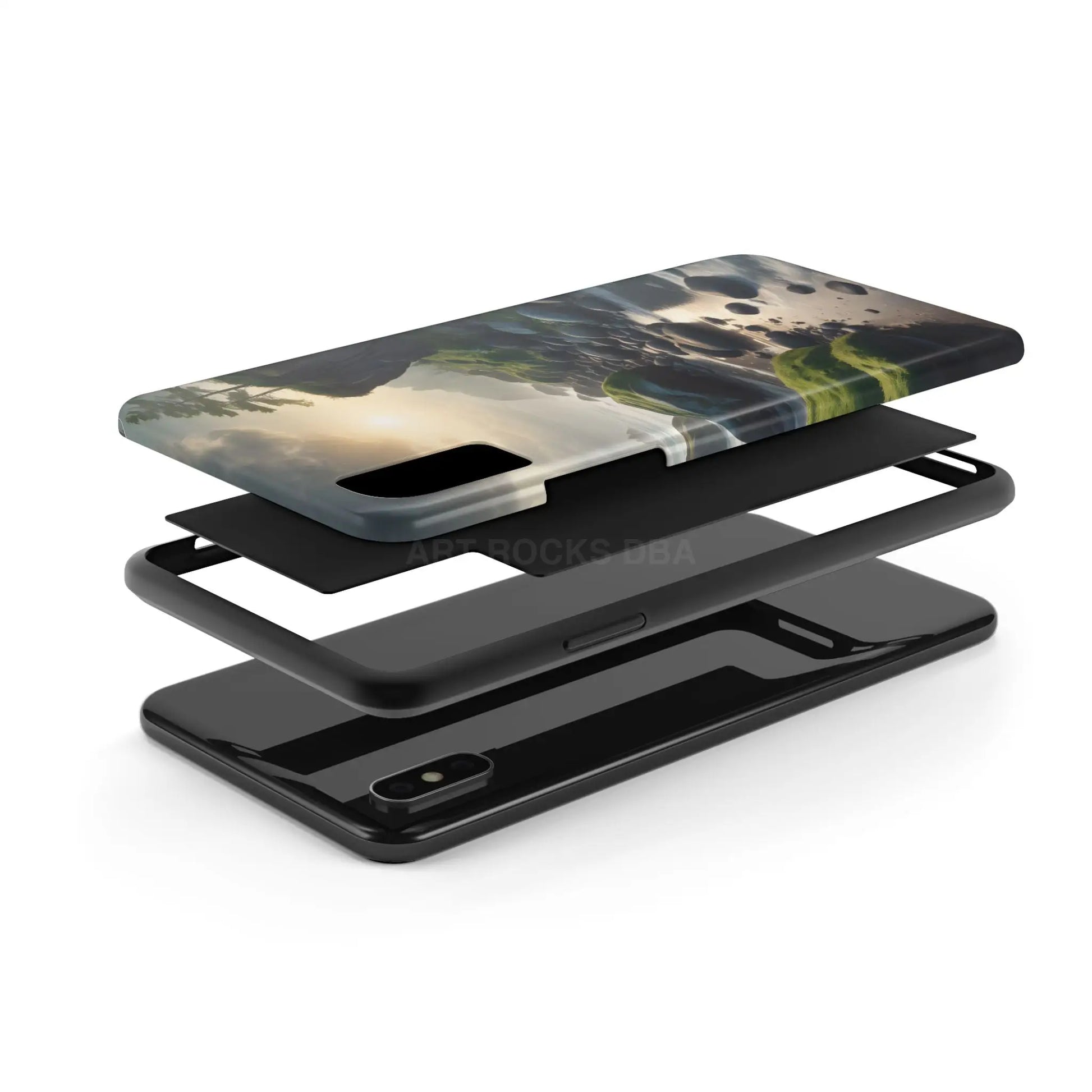 Mossy Beach Tough Phone Cases Scenic Landscape Design Durable Protection Gift for Nature Lovers Phone Accessories