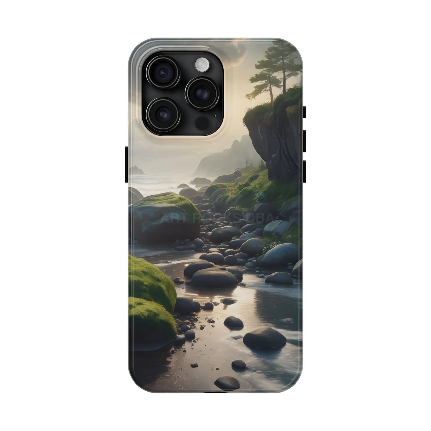 Mossy Beach Tough Phone Cases Scenic Landscape Design Durable Protection Gift for Nature Lovers Phone Accessories