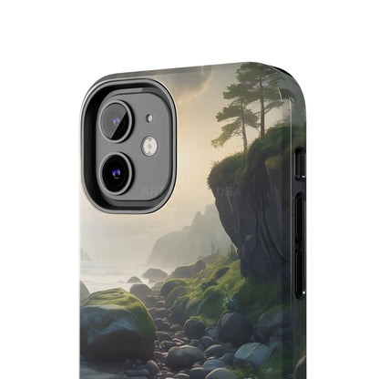 Mossy Beach Tough Phone Cases Scenic Landscape Design Durable Protection Gift for Nature Lovers Phone Accessories