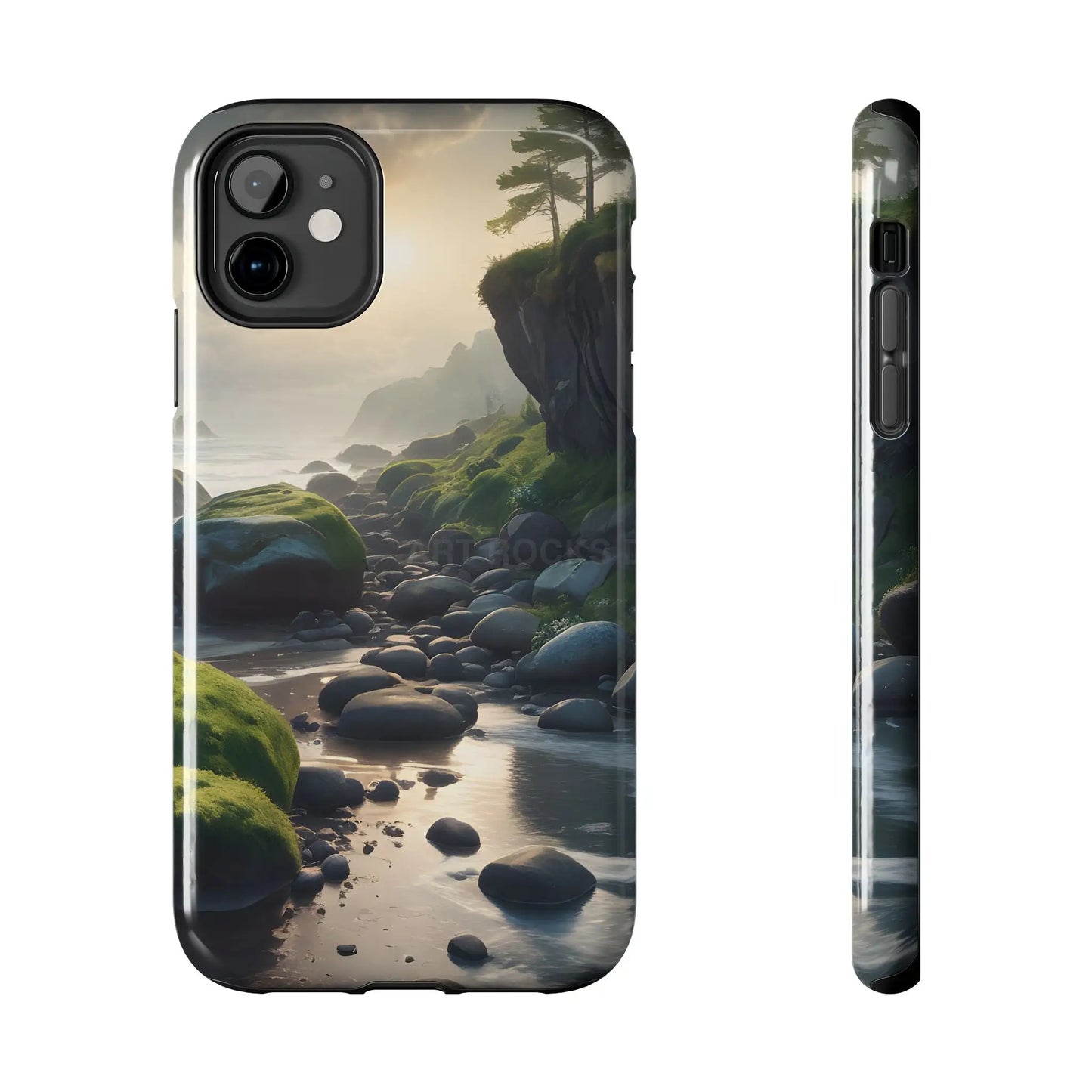 Mossy Beach Tough Phone Cases Scenic Landscape Design Durable Protection Gift for Nature Lovers Phone Accessories