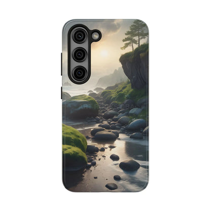 Mossy Beach Tough Phone Cases Scenic Landscape Design Durable Protection Gift for Nature Lovers Phone Accessories