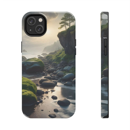 Mossy Beach Tough Phone Cases Scenic Landscape Design Durable Protection Gift for Nature Lovers Phone Accessories