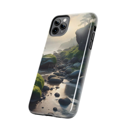 Mossy Beach Tough Phone Cases Scenic Landscape Design Durable Protection Gift for Nature Lovers Phone Accessories