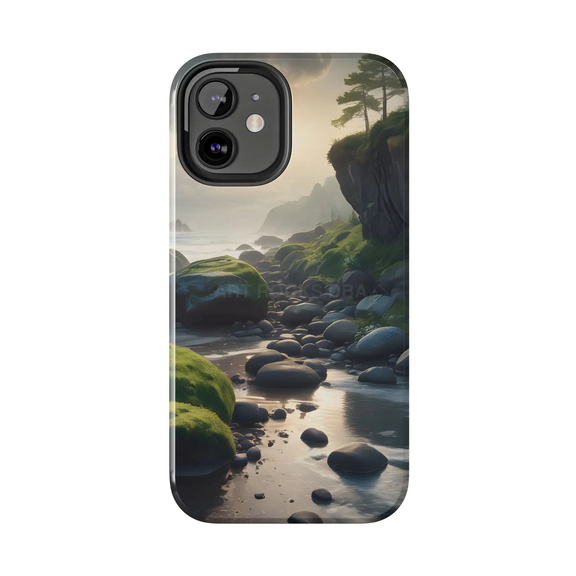 Mossy Beach Tough Phone Cases Scenic Landscape Design Durable Protection Gift for Nature Lovers Phone Accessories