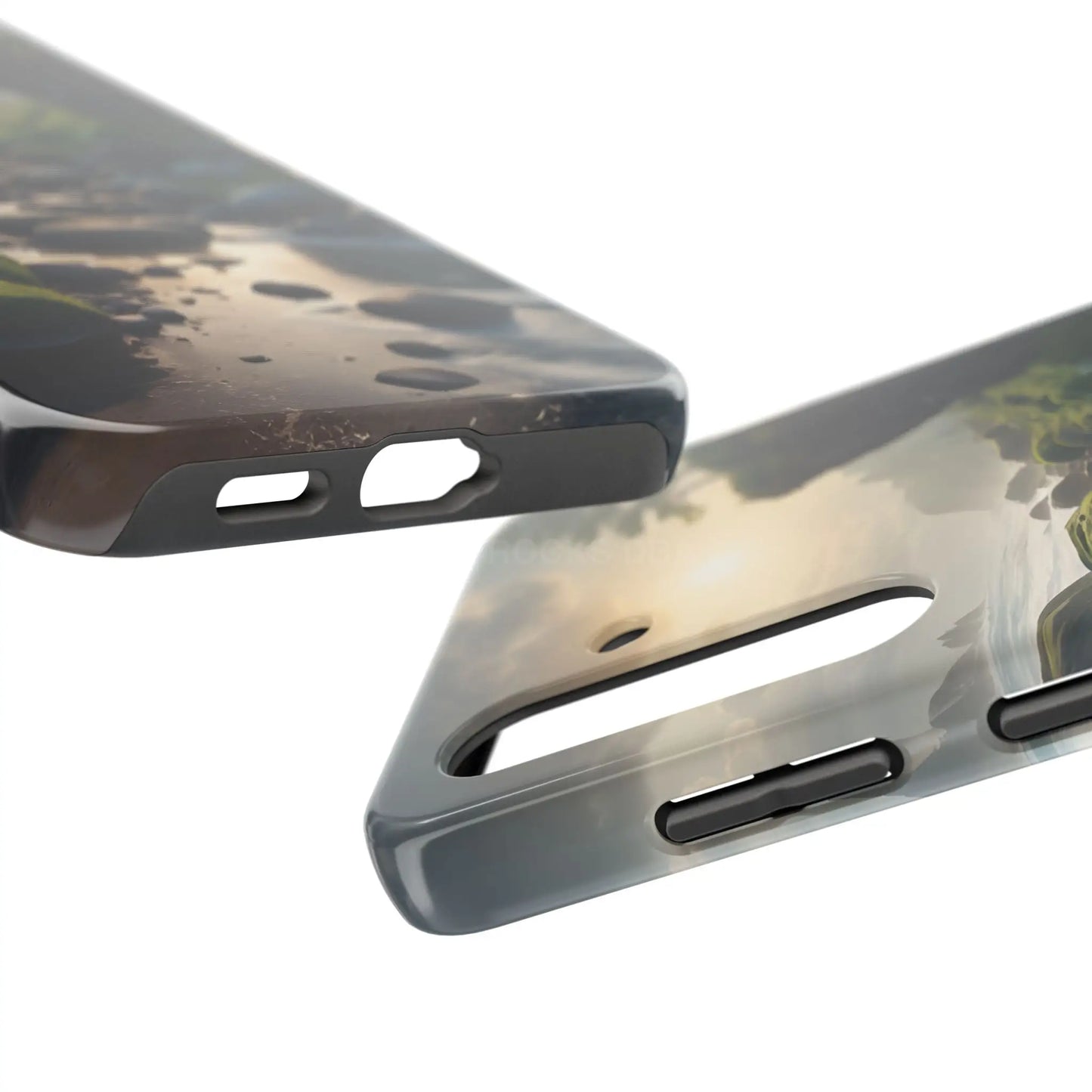 Mossy Beach Tough Phone Cases Scenic Landscape Design Durable Protection Gift for Nature Lovers Phone Accessories