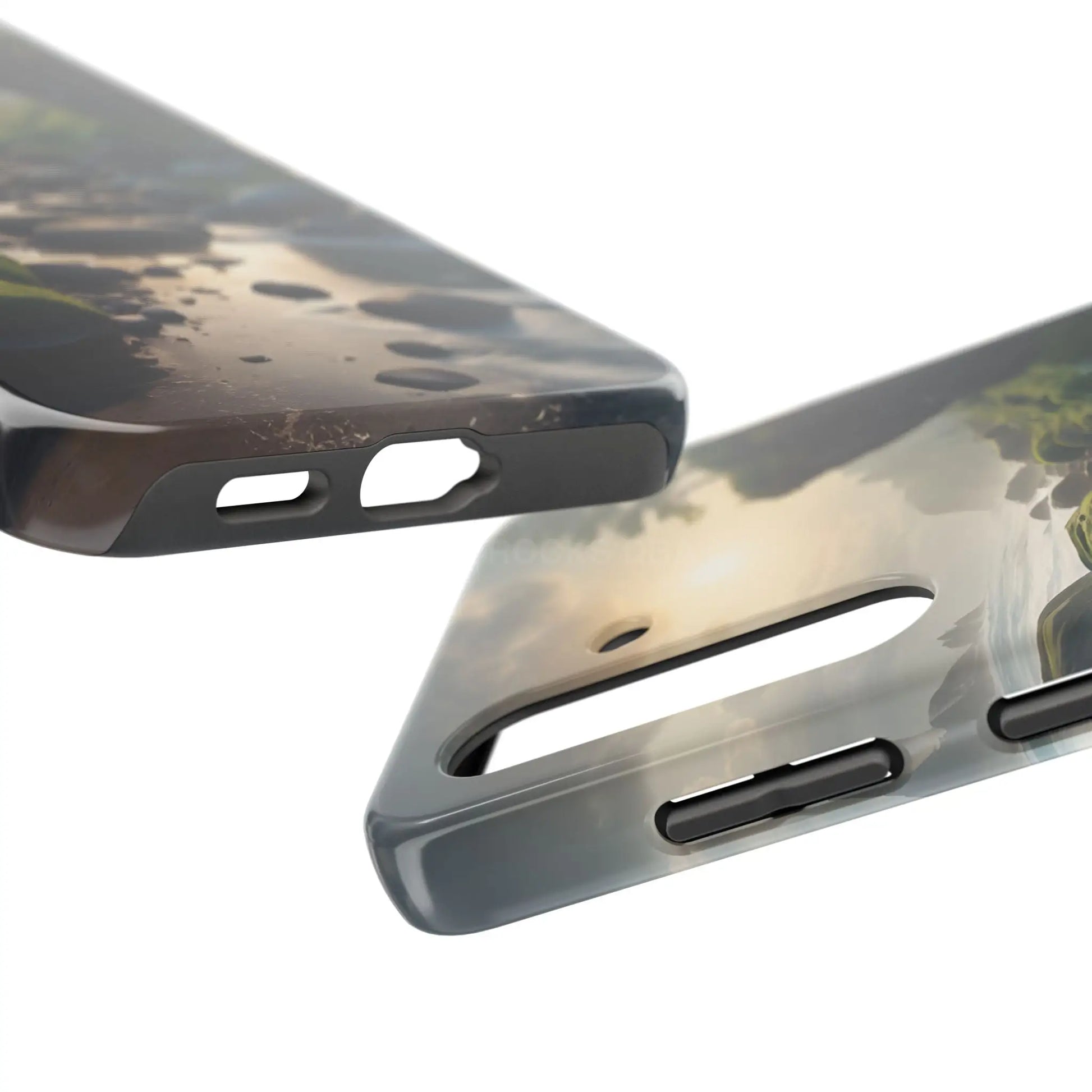 Mossy Beach Tough Phone Cases Scenic Landscape Design Durable Protection Gift for Nature Lovers Phone Accessories