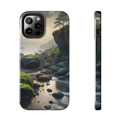 Mossy Beach Tough Phone Cases Scenic Landscape Design Durable Protection Gift for Nature Lovers Phone Accessories