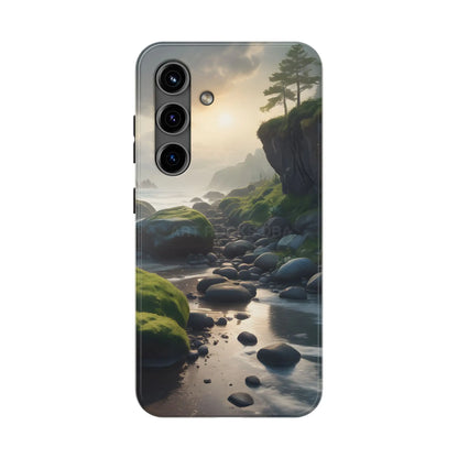 Mossy Beach Tough Phone Cases Scenic Landscape Design Durable Protection Gift for Nature Lovers Phone Accessories