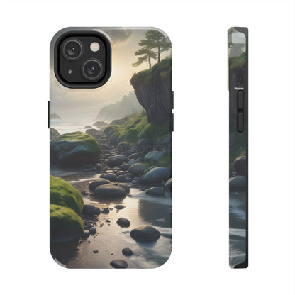 Mossy Beach Tough Phone Cases Scenic Landscape Design Durable Protection Gift for Nature Lovers Phone Accessories