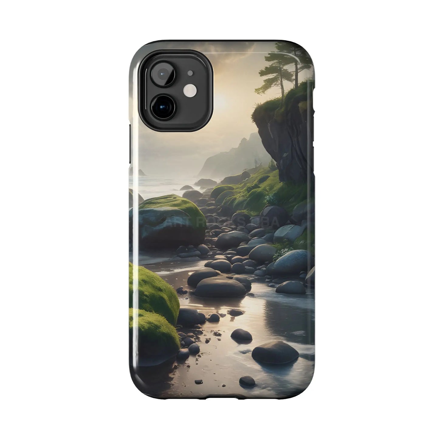 Mossy Beach Tough Phone Cases Scenic Landscape Design Durable Protection Gift for Nature Lovers Phone Accessories