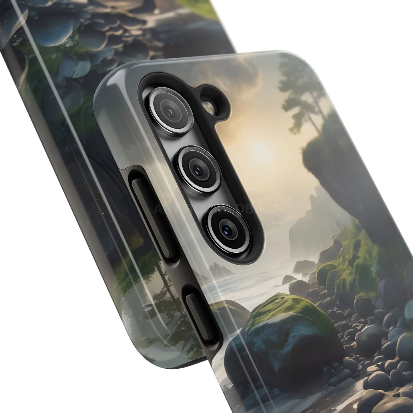 Mossy Beach Tough Phone Cases Scenic Landscape Design Durable Protection Gift for Nature Lovers Phone Accessories