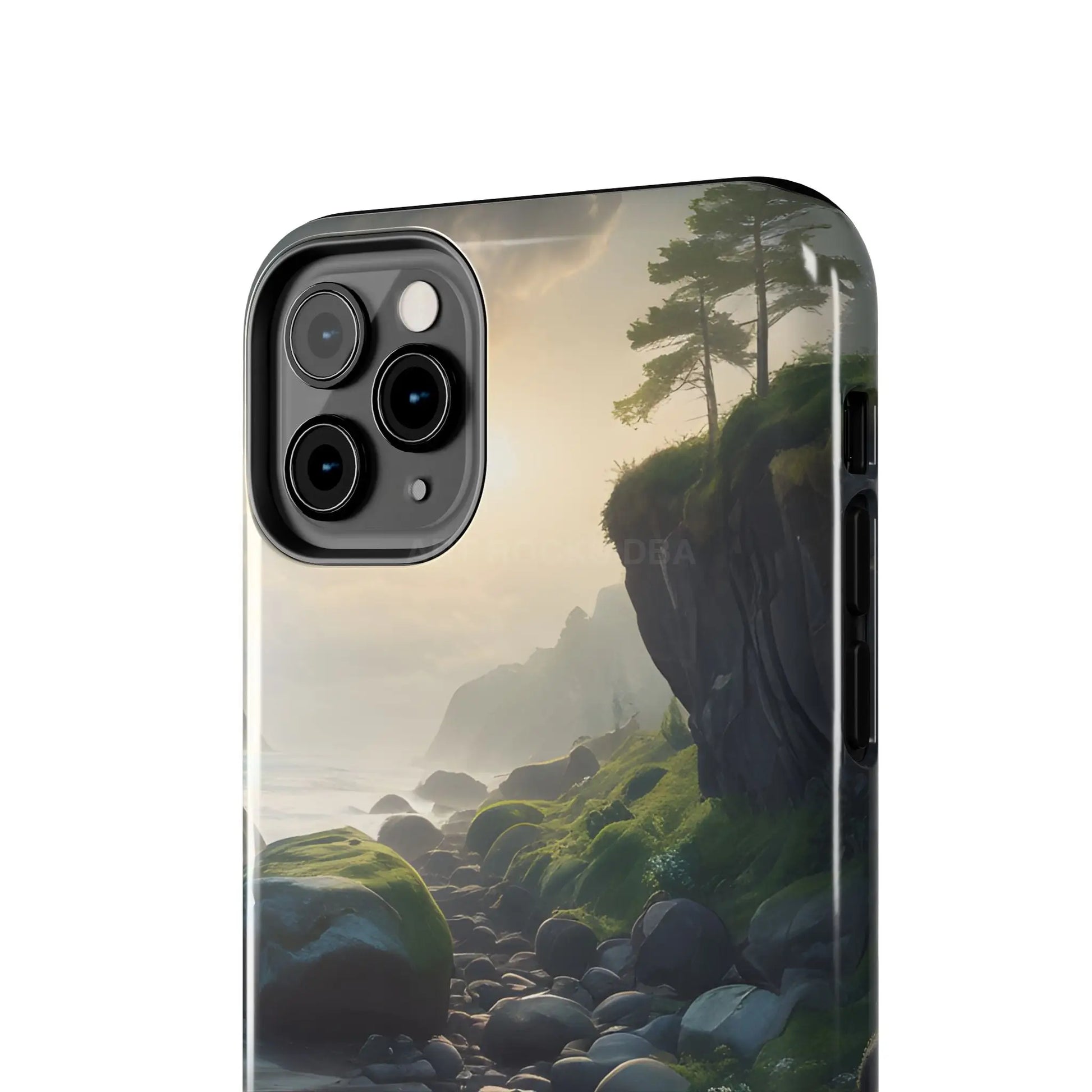 Mossy Beach Tough Phone Cases Scenic Landscape Design Durable Protection Gift for Nature Lovers Phone Accessories