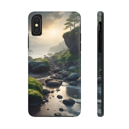 Mossy Beach Tough Phone Cases Scenic Landscape Design Durable Protection Gift for Nature Lovers Phone Accessories