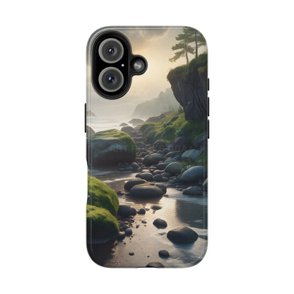 Mossy Beach Tough Phone Cases Scenic Landscape Design Durable Protection Gift for Nature Lovers Phone Accessories