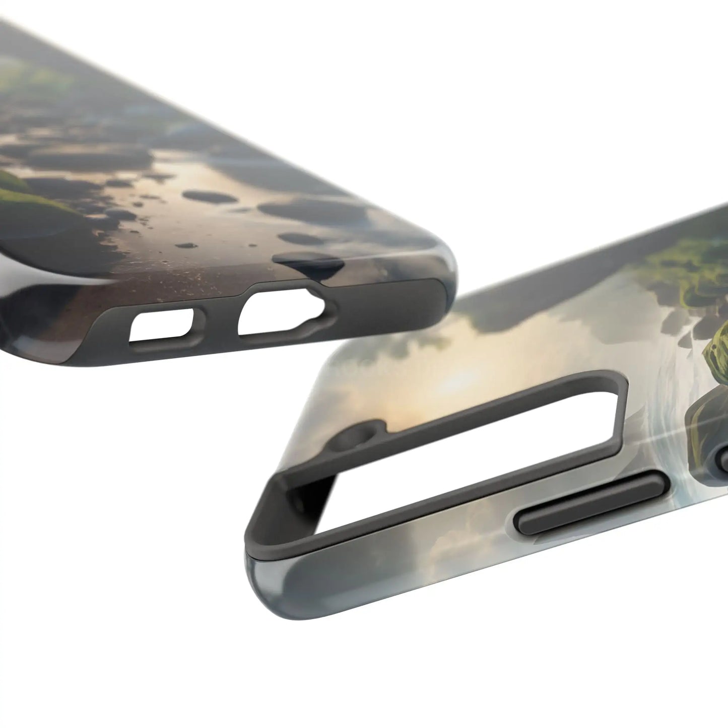 Mossy Beach Tough Phone Cases Scenic Landscape Design Durable Protection Gift for Nature Lovers Phone Accessories