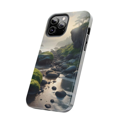 Mossy Beach Tough Phone Cases Scenic Landscape Design Durable Protection Gift for Nature Lovers Phone Accessories