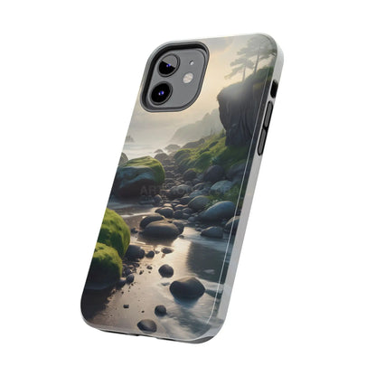 Mossy Beach Tough Phone Cases Scenic Landscape Design Durable Protection Gift for Nature Lovers Phone Accessories