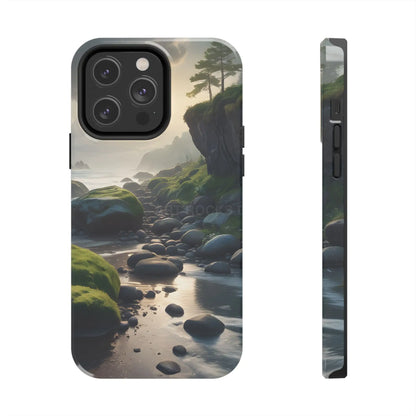 Mossy Beach Tough Phone Cases Scenic Landscape Design Durable Protection Gift for Nature Lovers Phone Accessories