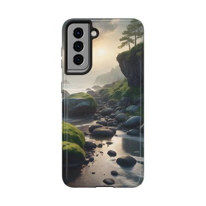 Mossy Beach Tough Phone Cases Scenic Landscape Design Durable Protection Gift for Nature Lovers Phone Accessories