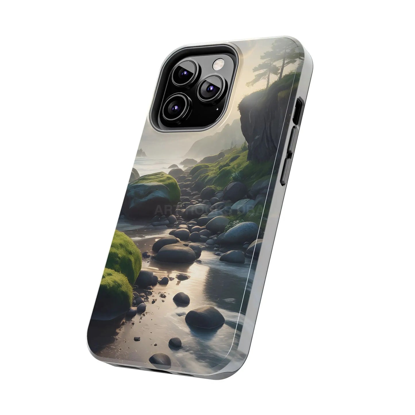 Mossy Beach Tough Phone Cases Scenic Landscape Design Durable Protection Gift for Nature Lovers Phone Accessories