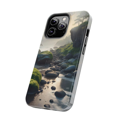 Mossy Beach Tough Phone Cases Scenic Landscape Design Durable Protection Gift for Nature Lovers Phone Accessories