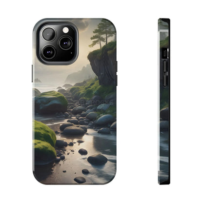 Mossy Beach Tough Phone Cases Scenic Landscape Design Durable Protection Gift for Nature Lovers Phone Accessories