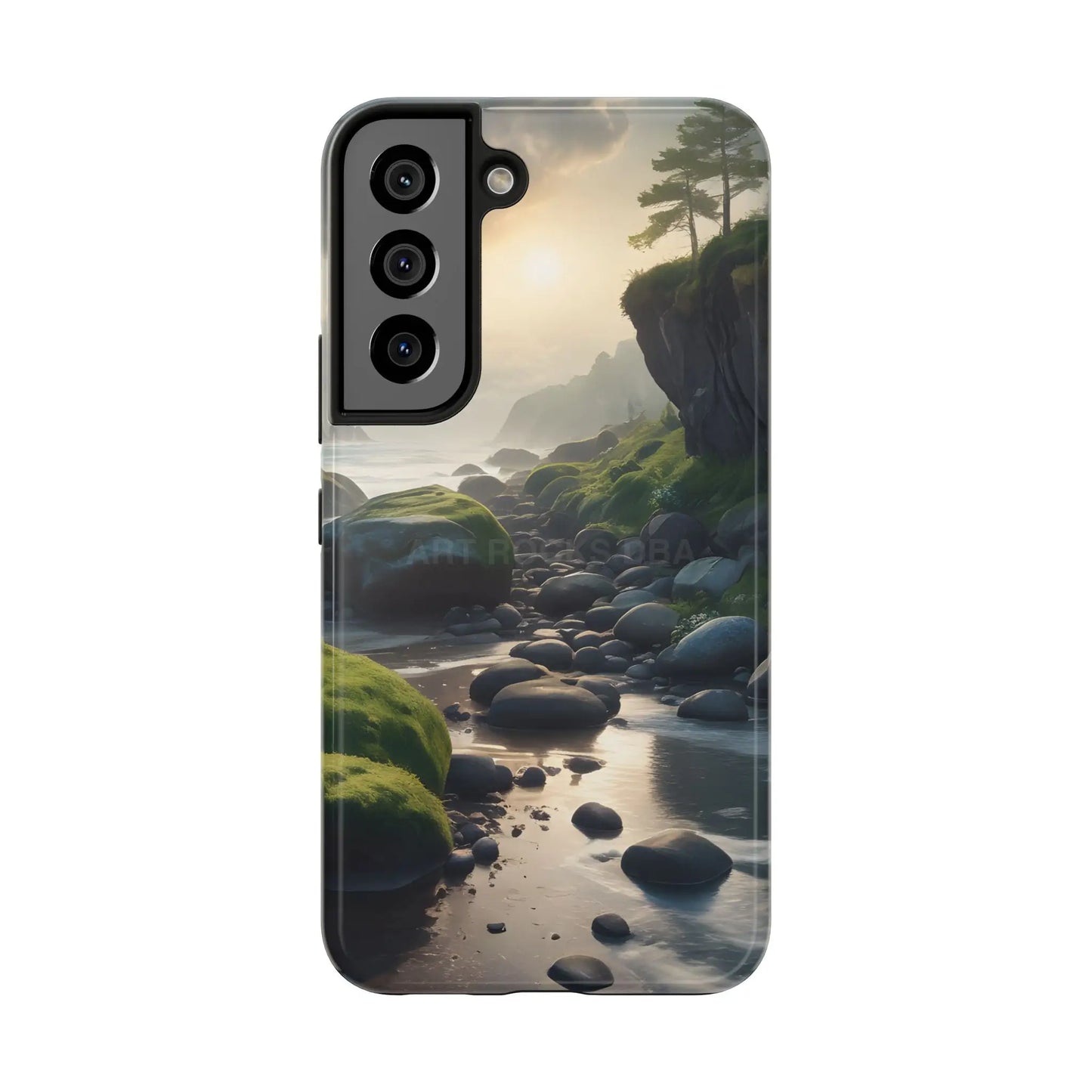 Mossy Beach Tough Phone Cases Scenic Landscape Design Durable Protection Gift for Nature Lovers Phone Accessories