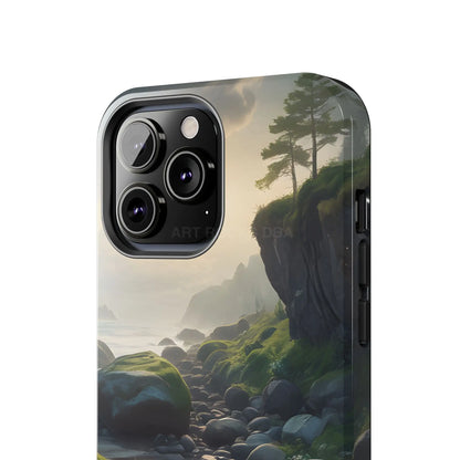 Mossy Beach Tough Phone Cases Scenic Landscape Design Durable Protection Gift for Nature Lovers Phone Accessories