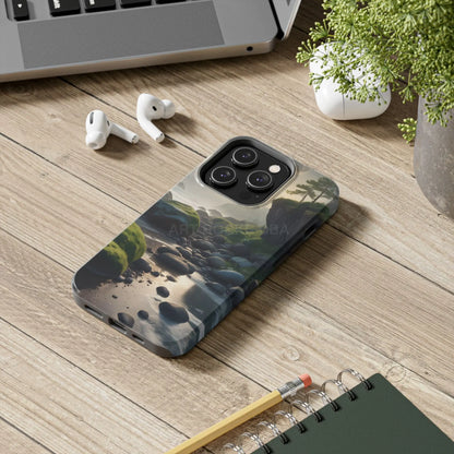 Mossy Beach Tough Phone Cases Scenic Landscape Design Durable Protection Gift for Nature Lovers Phone Accessories