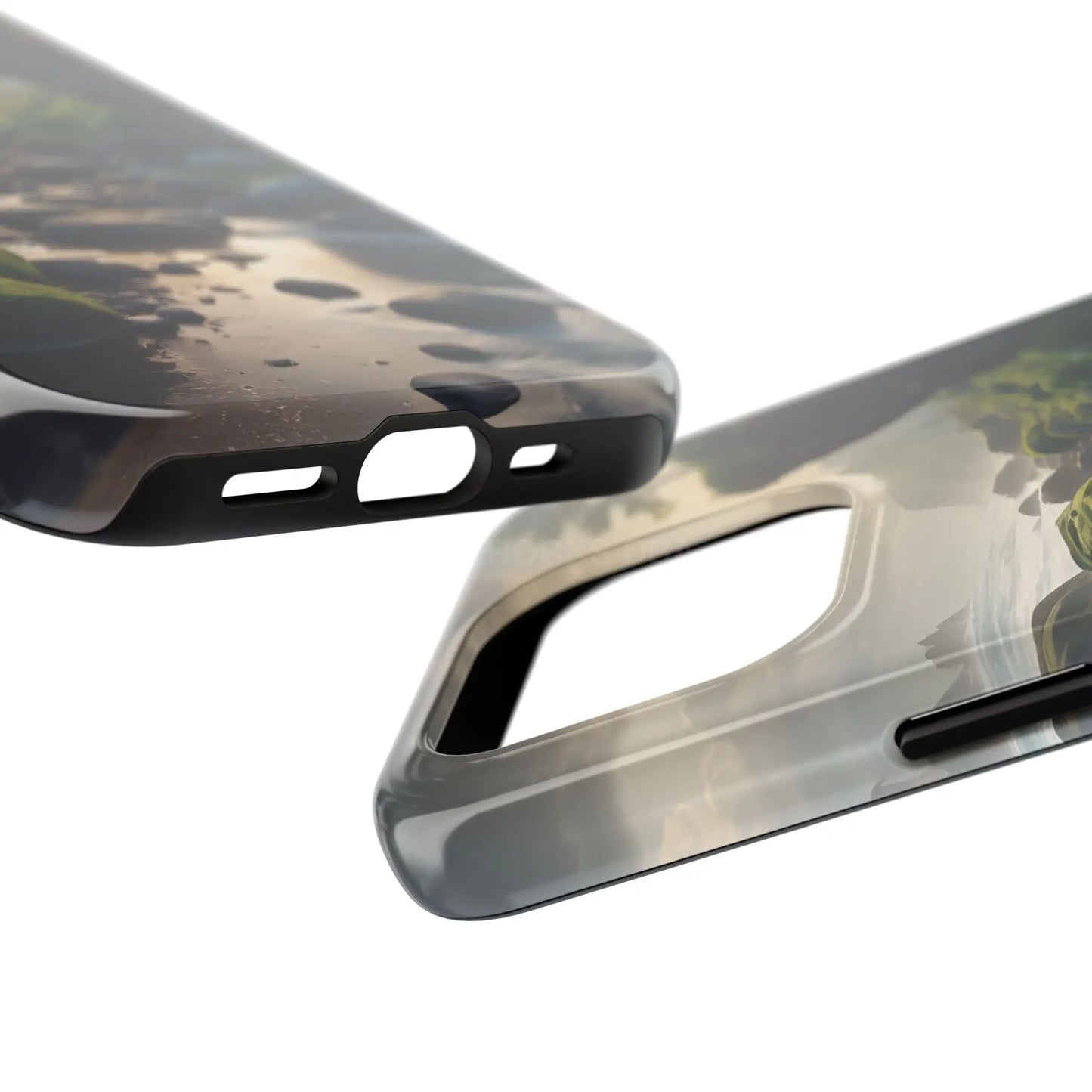 Mossy Beach Tough Phone Cases Scenic Landscape Design Durable Protection Gift for Nature Lovers Phone Accessories