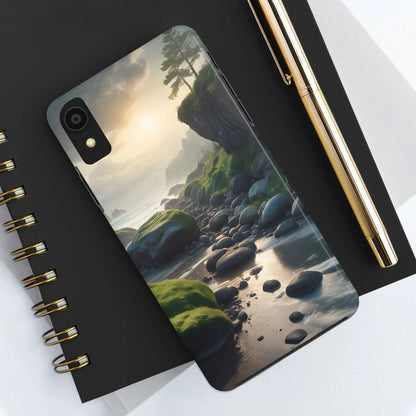Mossy Beach Tough Phone Cases Scenic Landscape Design Durable Protection Gift for Nature Lovers Phone Accessories