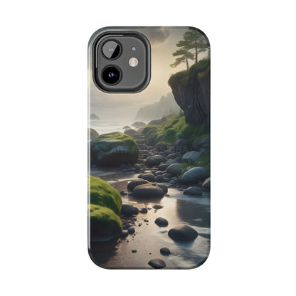 Mossy Beach Tough Phone Cases Scenic Landscape Design Durable Protection Gift for Nature Lovers Phone Accessories