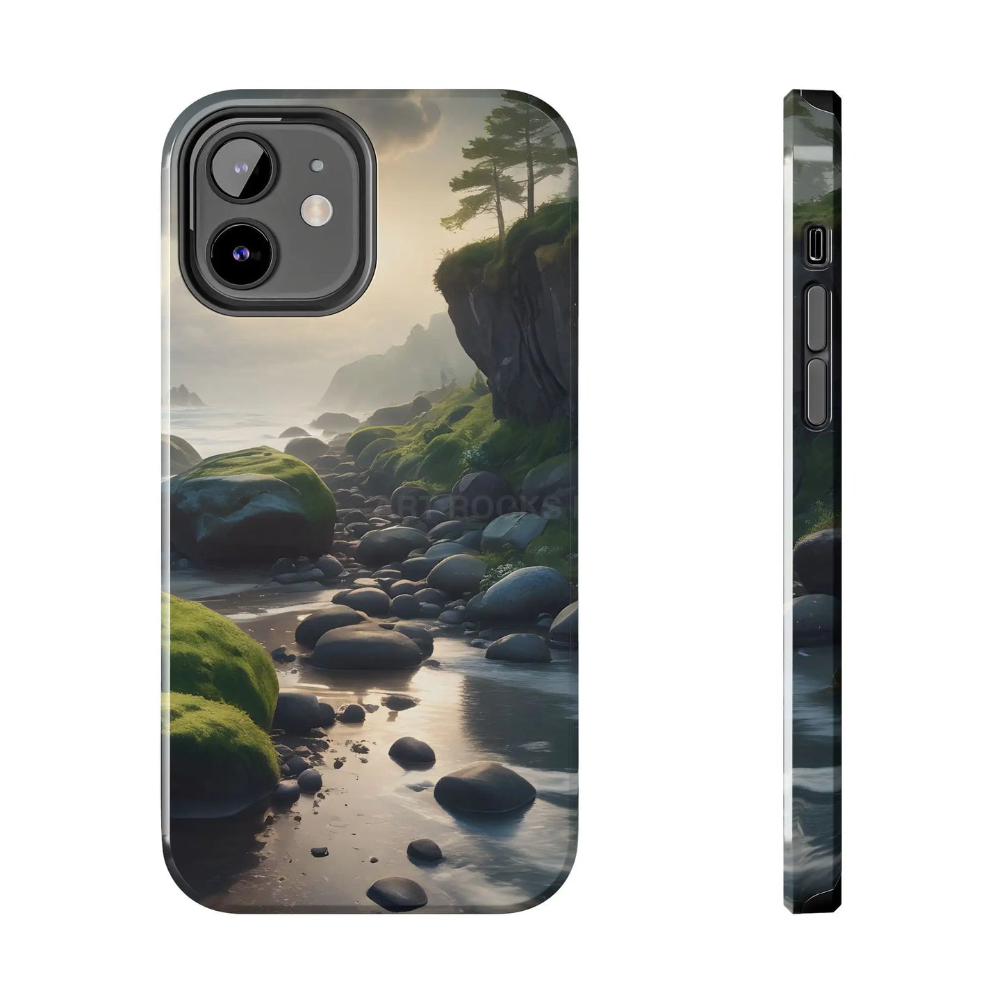 Mossy Beach Tough Phone Cases Scenic Landscape Design Durable Protection Gift for Nature Lovers Phone Accessories