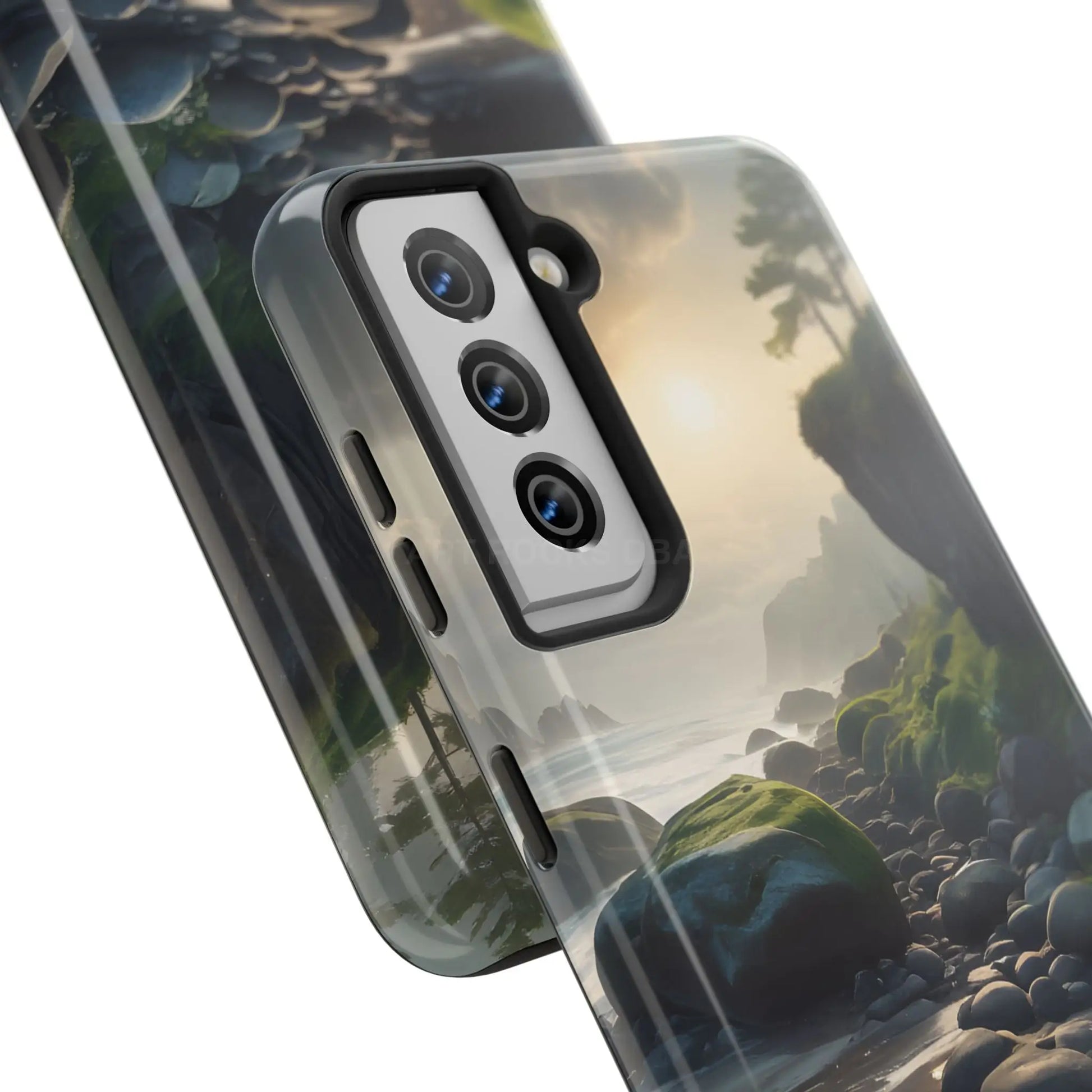 Mossy Beach Tough Phone Cases Scenic Landscape Design Durable Protection Gift for Nature Lovers Phone Accessories