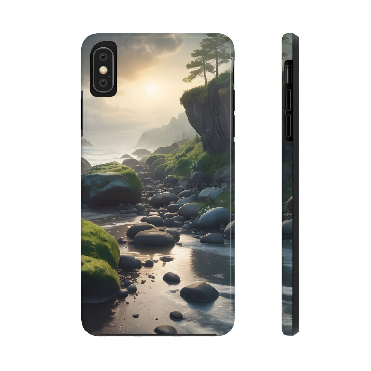 Mossy Beach Tough Phone Cases Scenic Landscape Design Durable Protection Gift for Nature Lovers Phone Accessories