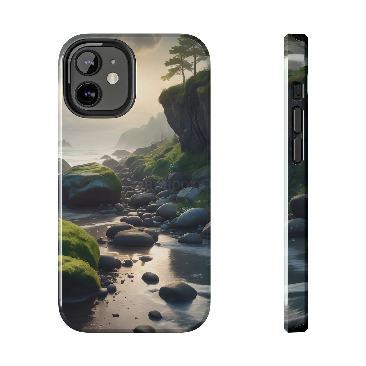 Mossy Beach Tough Phone Cases Scenic Landscape Design Durable Protection Gift for Nature Lovers Phone Accessories
