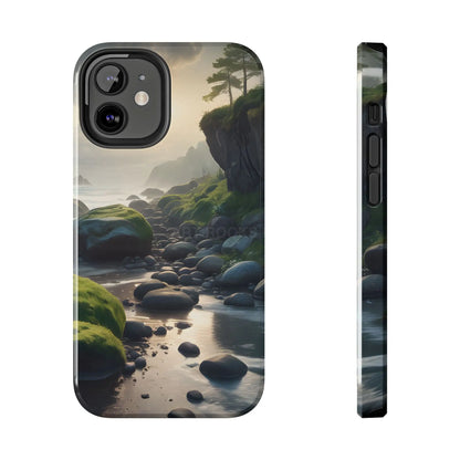 Mossy Beach Tough Phone Cases Scenic Landscape Design Durable Protection Gift for Nature Lovers Phone Accessories