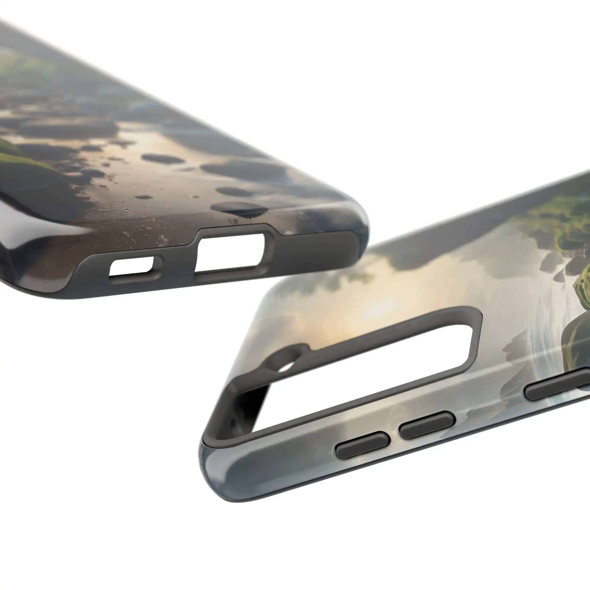 Mossy Beach Tough Phone Cases Scenic Landscape Design Durable Protection Gift for Nature Lovers Phone Accessories