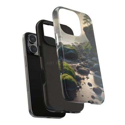 Mossy Beach Tough Phone Cases Scenic Landscape Design Durable Protection Gift for Nature Lovers Phone Accessories