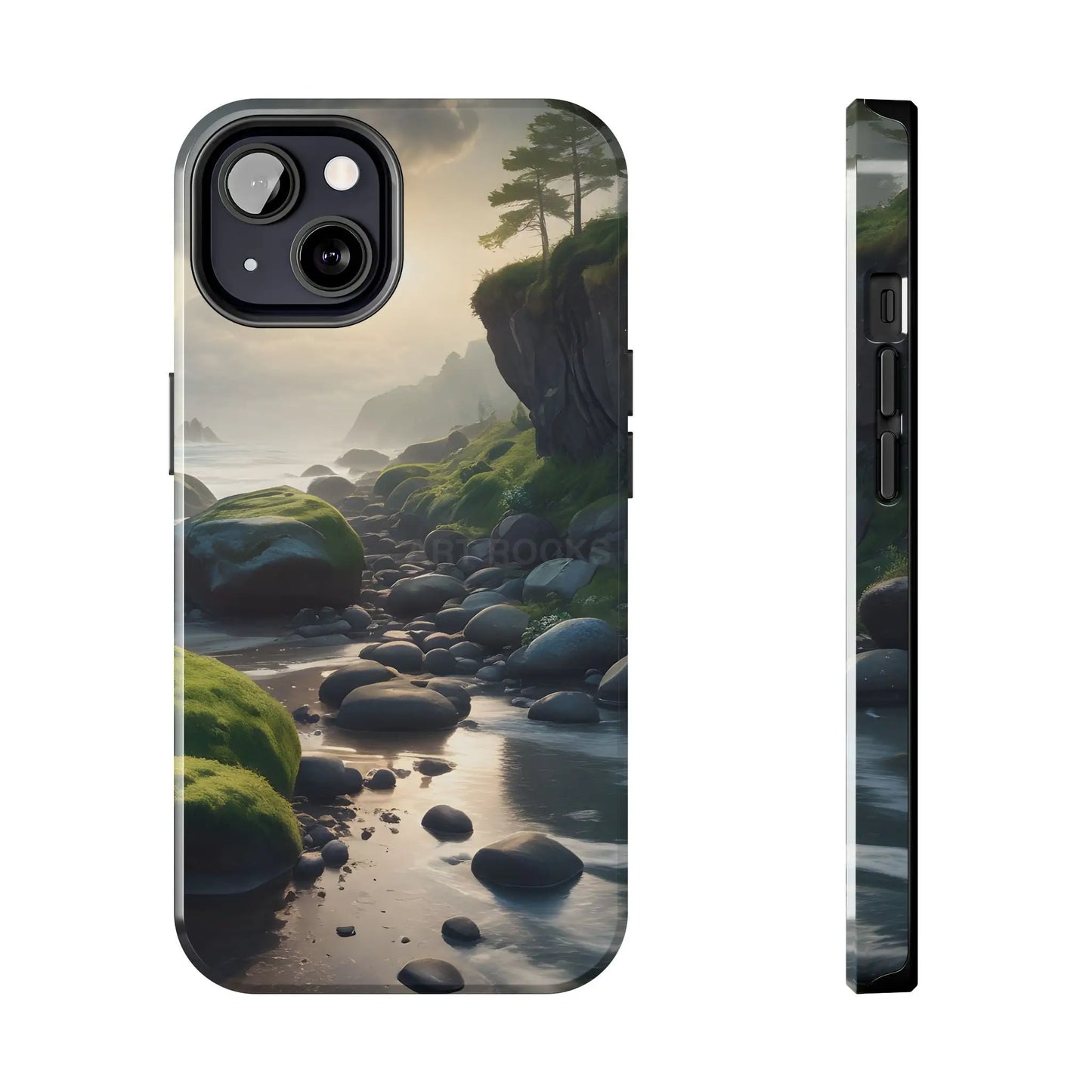 Mossy Beach Tough Phone Cases Scenic Landscape Design Durable Protection Gift for Nature Lovers Phone Accessories
