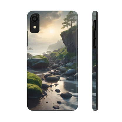 Mossy Beach Tough Phone Cases Scenic Landscape Design Durable Protection Gift for Nature Lovers Phone Accessories
